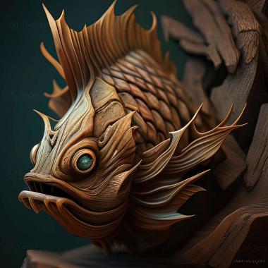 3D model Barbus tikto fish (STL)